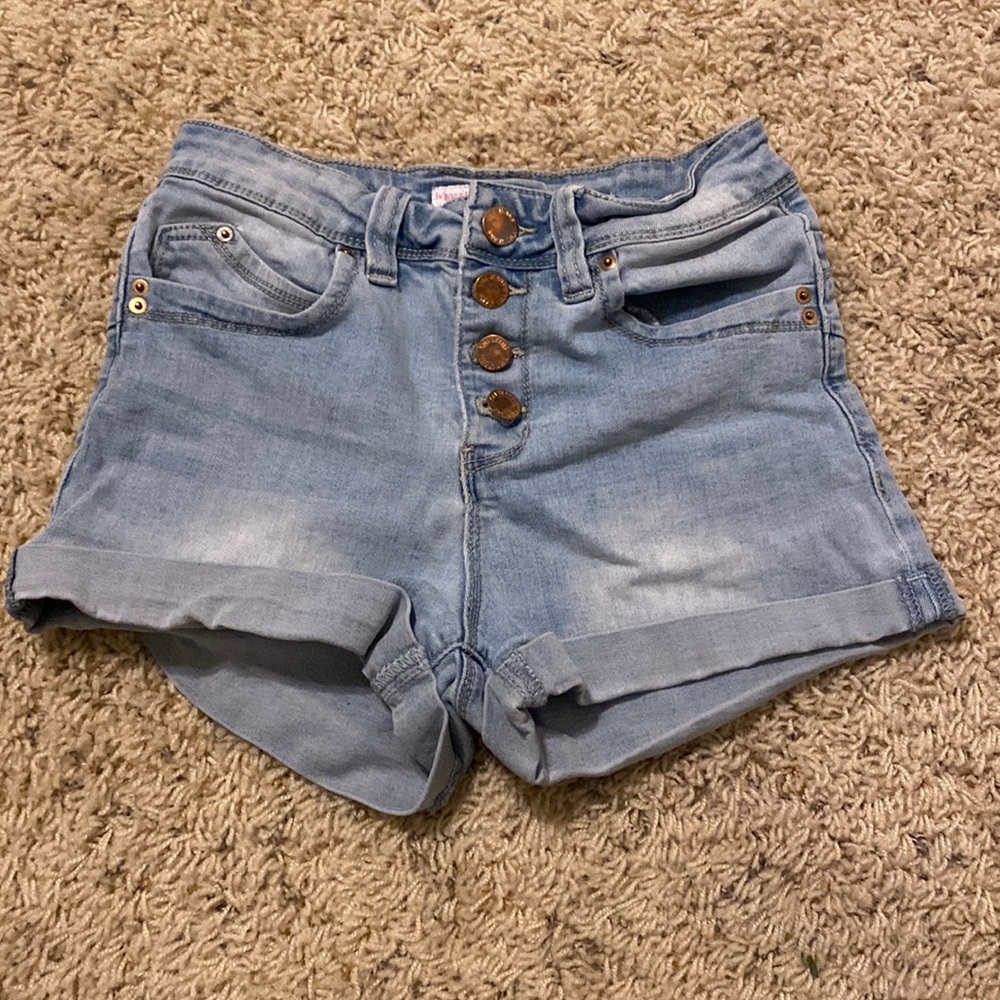high rise jean shorts